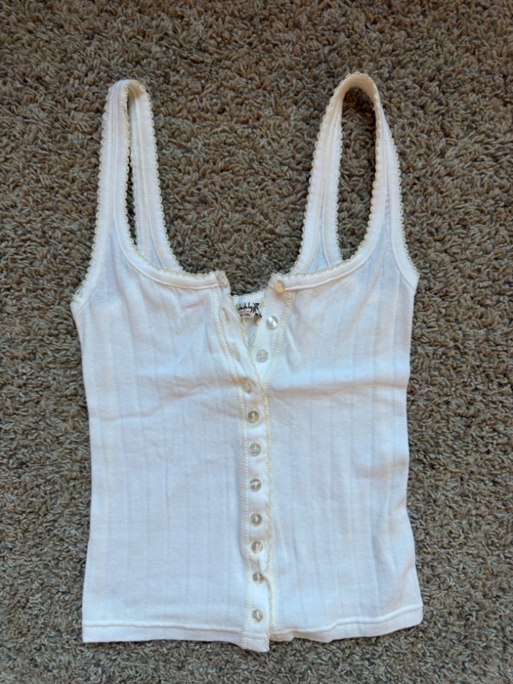 Free people end game pointelle tank -sugar swizzle XS